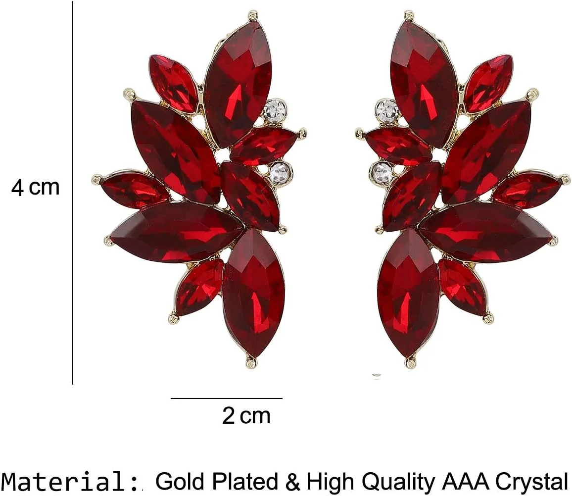 گوشواره های میخی کریستالی شیک و جدید زنانه Shining Diva Fashion (قرمز) (11097er) گوشواره های میخی کریستالی شیک و جدید زنانه Shining Diva Fashion (قرمز) (11097er)