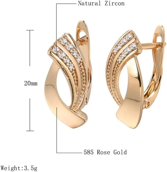 گوشواره های مسی زیرکون شیک و جدید روکش طلای رزگلد 18 عیار Shining Diva Fashion برای زنان و دختران (14478er) گوشواره های مسی زیرکون شیک و جدید روکش طلای رزگلد 18 عیار Shining Diva Fashion برای زنان و دختران (14478er)
