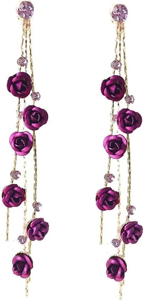 گوشواره های شیک و جدید زنانه و دخترانه Shining Diva Fashion (15005er)، سایز آزاد، زیرکونیا مکعبی، بدون سنگ قیمتی