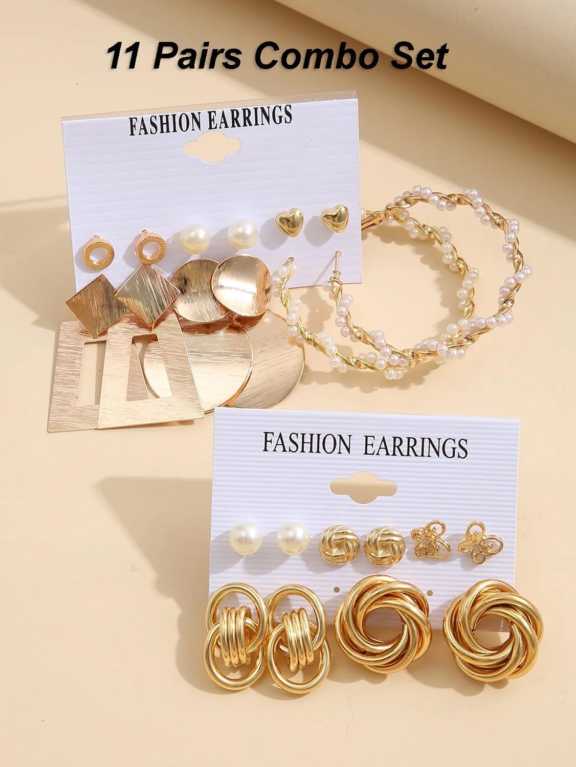 ست ترکیبی گوشواره های میخی شیک و جدید Shining Diva Fashion برای زنان و دختران ست ترکیبی گوشواره های میخی شیک و جدید Shining Diva Fashion برای زنان و دختران