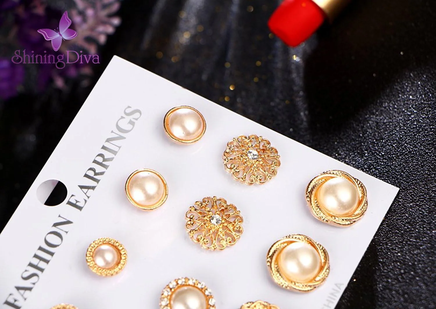گوشواره های فلزی زنانه و دخترانه Shining Diva Fashion با طراحی شیک و جدید گوشواره های فلزی زنانه و دخترانه Shining Diva Fashion با طراحی شیک و جدید