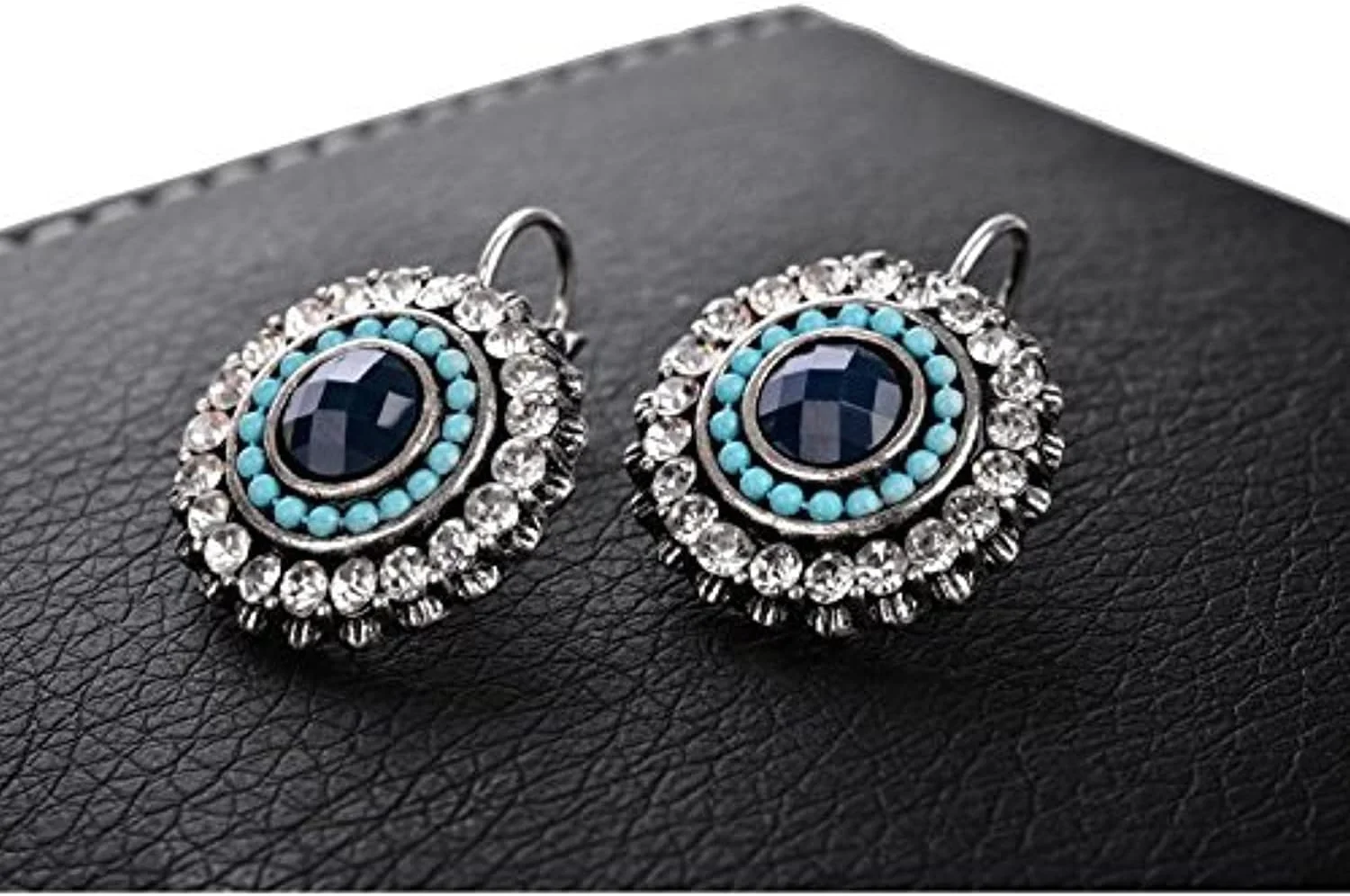 گوشواره های مجلسی شیک نقره ای اکسیدایز شده Shining Diva Fashion مناسب زنان و دختران (آبی) گوشواره های مجلسی شیک نقره ای اکسیدایز شده Shining Diva Fashion مناسب زنان و دختران (آبی)
