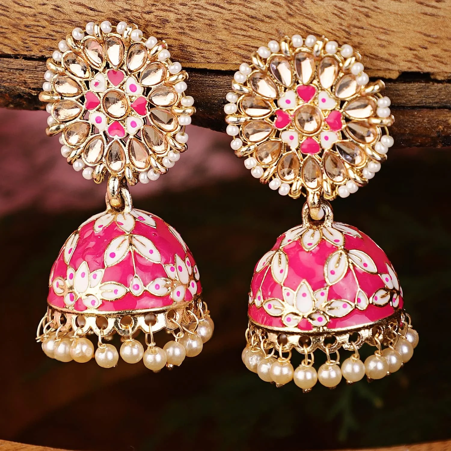 گوشواره های جومکی با روکش طلای شیک و جدید Shining Diva Fashion برای زنان و دختران گوشواره های جومکی با روکش طلای شیک و جدید Shining Diva Fashion برای زنان و دختران