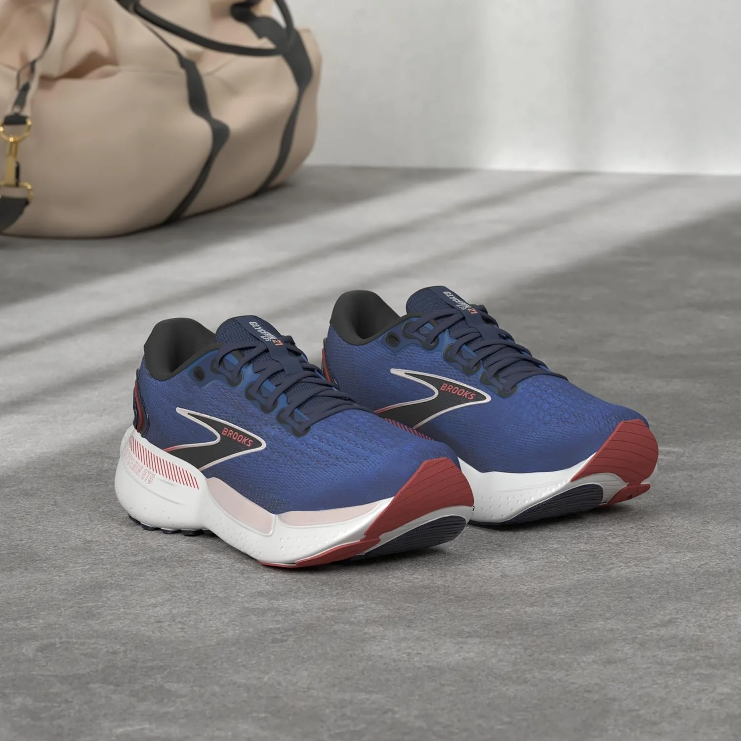 کفش دویدن حمایتی زنانه بروکس گلیسرین GTS 21 - آبی/صورتی یخی/رز - سایز 9 پهن کفش دویدن حمایتی زنانه بروکس گلیسرین GTS 21 - آبی/صورتی یخی/رز - سایز 9 پهن