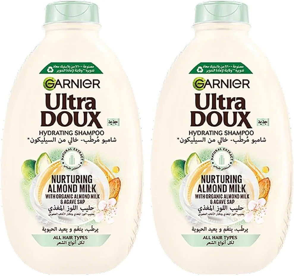 شامپو شیر بادام گارنیه Ultra Doux، 2 عدد 400 میلی لیتری - بسته 2 عددی