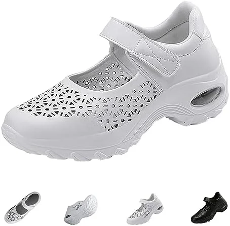 کفش مری جین زنانه طبی کشی با بالشتک هوا، کفش ورزشی راحت Cloud Pro با برش تنفسی و لژ
