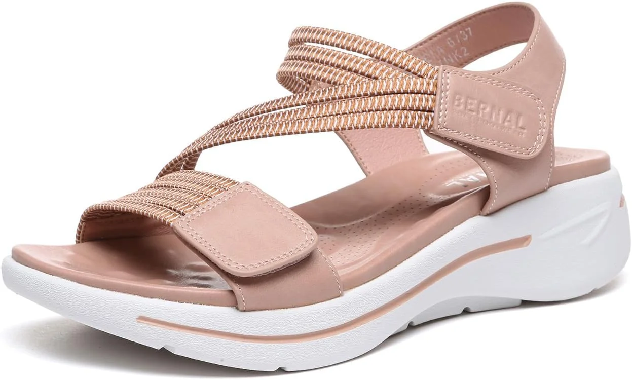 صندل پیاده روی زنانه برنال، صندل های راحت و تنفسی، کفش های ورزشی قابل تنظیم برای فضای باز صندل پیاده روی زنانه برنال، صندل های راحت و تنفسی، کفش های ورزشی قابل تنظیم برای فضای باز