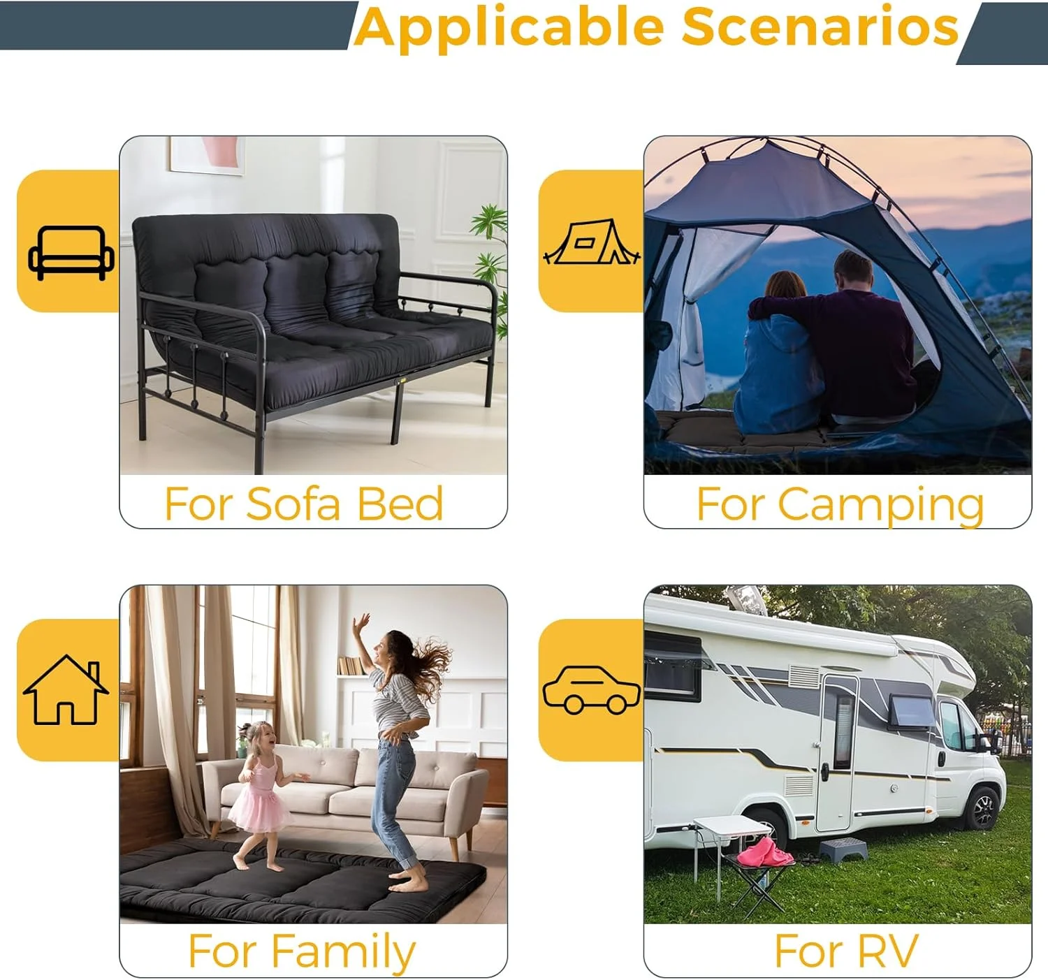 تشک فوتون ضخیم 15 سانتیمتری ژاپنی MAXYOYO، تشک تاتامی تاشو برای بزرگسالان، تخت خواب تاشو برای اتاق مهمان، اتاق خواب، RV، مشکی، یک نفره تشک فوتون ضخیم 15 سانتیمتری ژاپنی MAXYOYO، تشک تاتامی تاشو برای بزرگسالان، تخت خواب تاشو برای اتاق مهمان، اتاق خواب، RV، مشکی، یک نفره