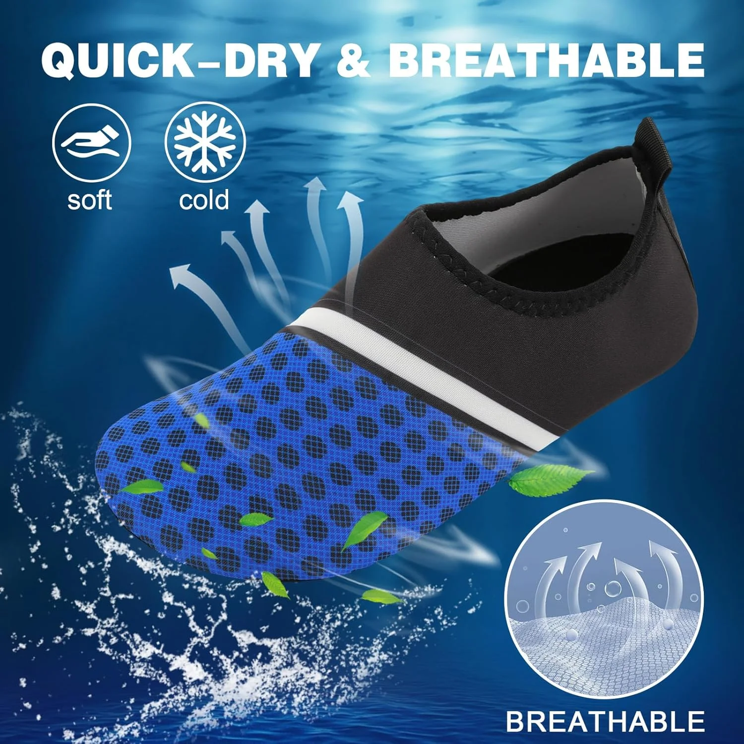 کفش های آبی زنانه مردانه جوراب های آبی شنا موج سواری ساحل پابرهنه یوگا مسافرت کمپینگ لوازم جانبی قایق ضد لغزش سریع خشک شونده بزرگسال