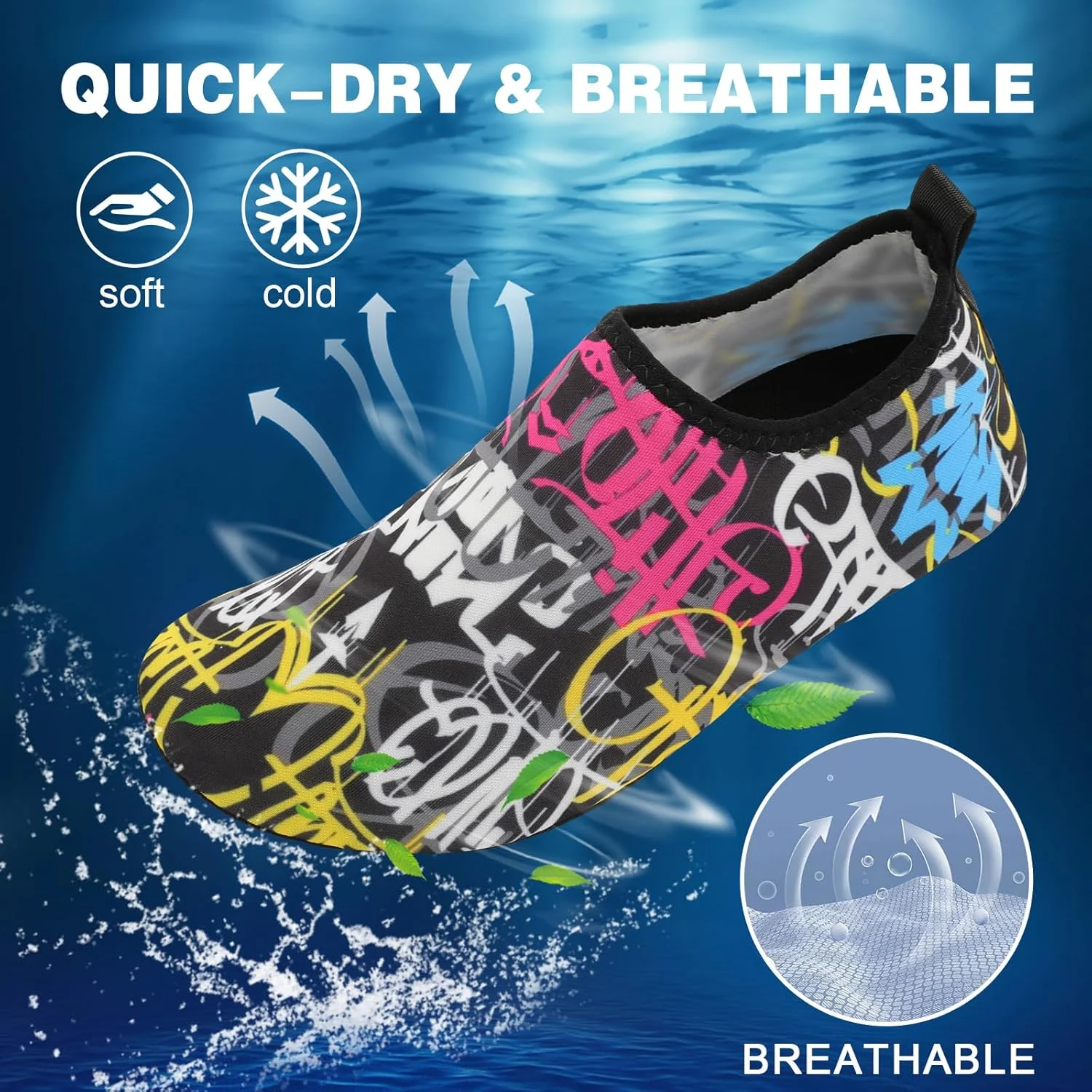 کفش های آبی زنانه مردانه جوراب های آبی شنا موج سواری ساحل پابرهنه یوگا مسافرت کمپینگ لوازم جانبی قایق ضد لغزش بزرگسالان با خشک شدن سریع