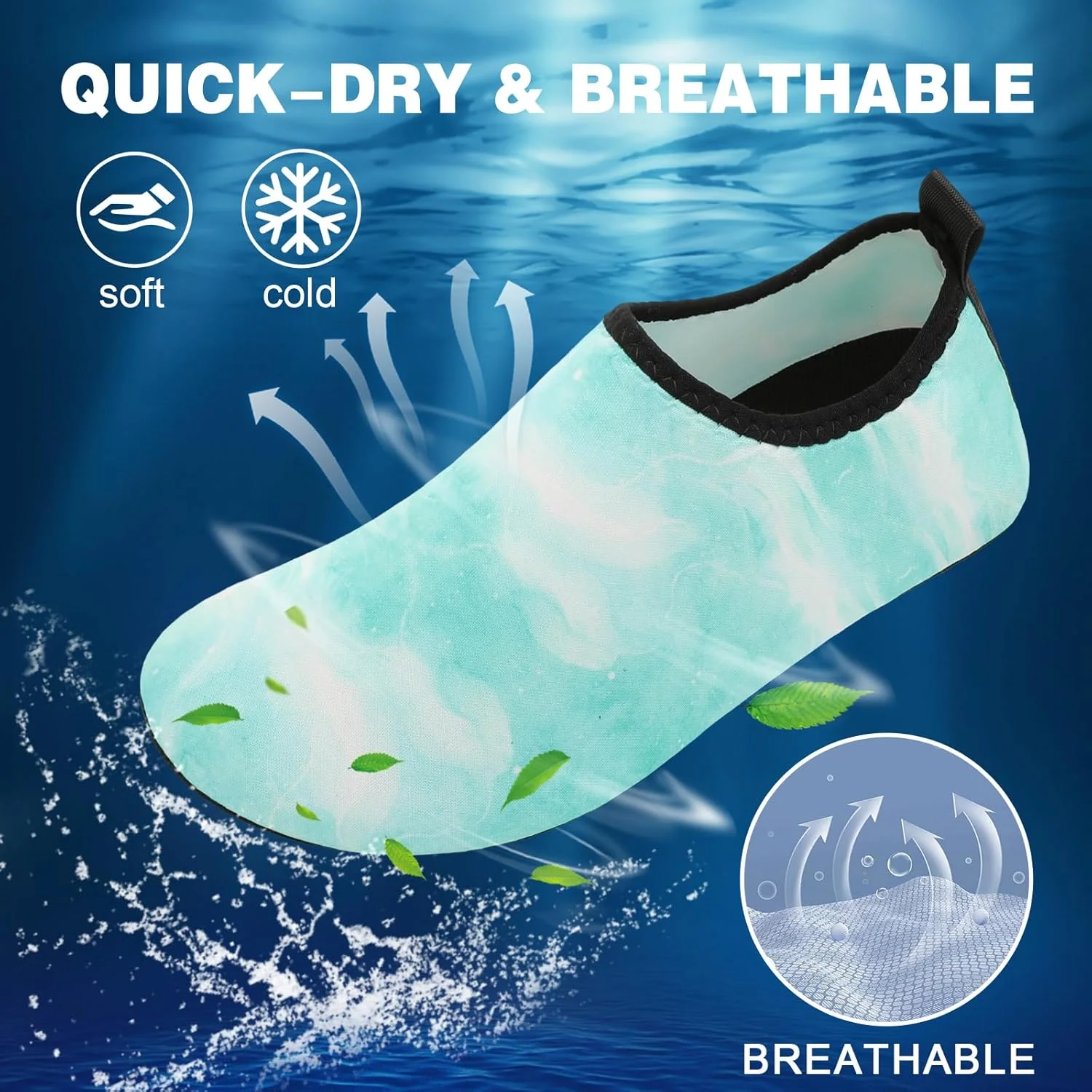 کفش آبی زنانه مردانه جوراب آبی شنا موج سواری ساحل پابرهنه یوگا مسافرت کمپینگ لوازم جانبی قایق ضد لغزش سریع خشک شونده بزرگسال