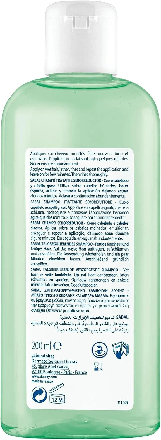 شامپو تنظیم کننده چربی مو دوکری مدل سابال مناسب موهای چرب 200 میلی لیتر شامپو تنظیم کننده چربی مو دوکری مدل سابال مناسب موهای چرب 200 میلی لیتر