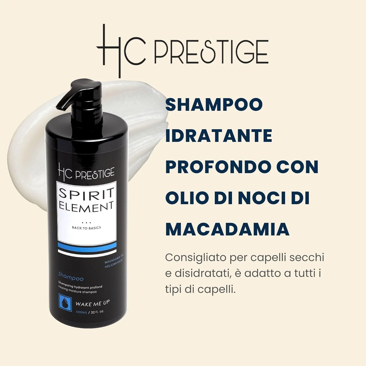 شامپو مرطوب کننده HC Prestige بدون سولفات، کراتین برای موهای خشک و آسیب دیده - مراقبت از موهای طبیعی با گل جاویدان کورسیکا - بدون سیلیکون و پارابن - ساخت شامپو مرطوب کننده HC Prestige بدون سولفات، کراتین برای موهای خشک و آسیب دیده - مراقبت از موهای طبیعی با گل جاویدان کورسیکا - بدون سیلیکون و پارابن - ساخت