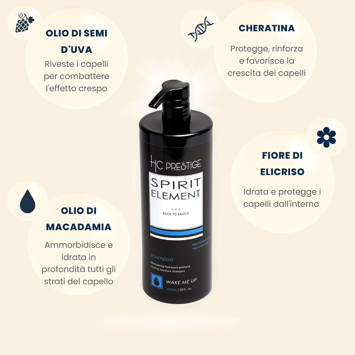 شامپو مرطوب کننده HC Prestige بدون سولفات، کراتین برای موهای خشک و آسیب دیده - مراقبت از موهای طبیعی با گل جاویدان کورسیکا - بدون سیلیکون و پارابن - ساخت شامپو مرطوب کننده HC Prestige بدون سولفات، کراتین برای موهای خشک و آسیب دیده - مراقبت از موهای طبیعی با گل جاویدان کورسیکا - بدون سیلیکون و پارابن - ساخت