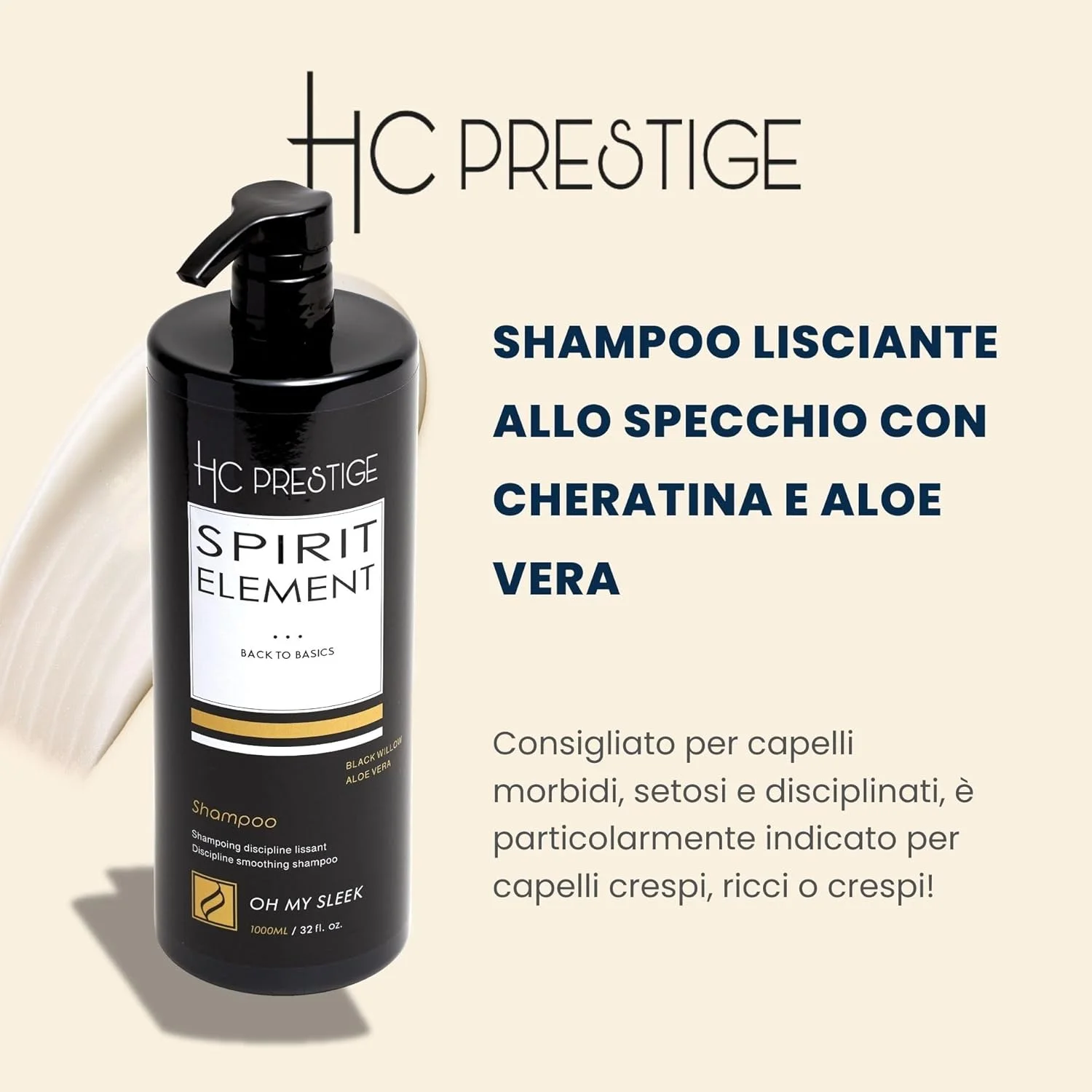 شامپو حرفه ای بدون سولفات HC Prestige - مراقبت طبیعی مو با روغن ماکادمیا و کراتین - ساخت فرانسه - 96% طبیعی (1000 میلی لیتر، شامپو صاف کننده) شامپو حرفه ای بدون سولفات HC Prestige - مراقبت طبیعی مو با روغن ماکادمیا و کراتین - ساخت فرانسه - 96% طبیعی (1000 میلی لیتر، شامپو صاف کننده)