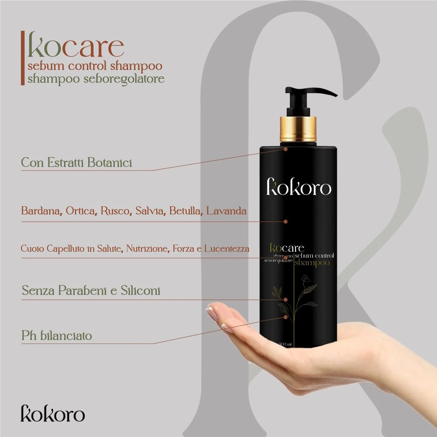 کوکورو - شامپو کنترل چربی پوست سر KOCare - شامپو تنظیم کننده چربی حرفه ای - 500 میلی لیتر کوکورو - شامپو کنترل چربی پوست سر KOCare - شامپو تنظیم کننده چربی حرفه ای - 500 میلی لیتر