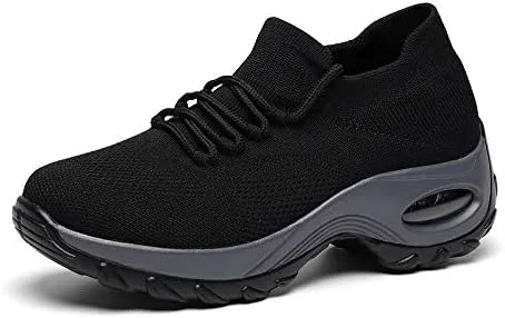 کفشهای ورزشی زنانه افزایش قد AWVP، 6 سانتیمتر، قرمز سفید، مناسب دویدن، کفش ورزشی زنانه برای فضای باز، کفش ورزشی پاشنه بلند با بالشتک (رنگ: مشکی E، سایز کفش: 6.5) کفشهای ورزشی زنانه افزایش قد AWVP، 6 سانتیمتر، قرمز سفید، مناسب دویدن، کفش ورزشی زنانه برای فضای باز، کفش ورزشی پاشنه بلند با بالشتک (رنگ: مشکی E، سایز کفش: 6.5)