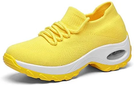 کفشهای دویدن زنانه افزایش قد AWVP، 6 سانتیمتر، قرمز سفید، کفش ورزشی زنانه، کفش ورزشی فضای باز، پاشنه بلند با بالشتک (رنگ: زرد E، سایز کفش: 10) کفشهای دویدن زنانه افزایش قد AWVP، 6 سانتیمتر، قرمز سفید، کفش ورزشی زنانه، کفش ورزشی فضای باز، پاشنه بلند با بالشتک (رنگ: زرد E، سایز کفش: 10)