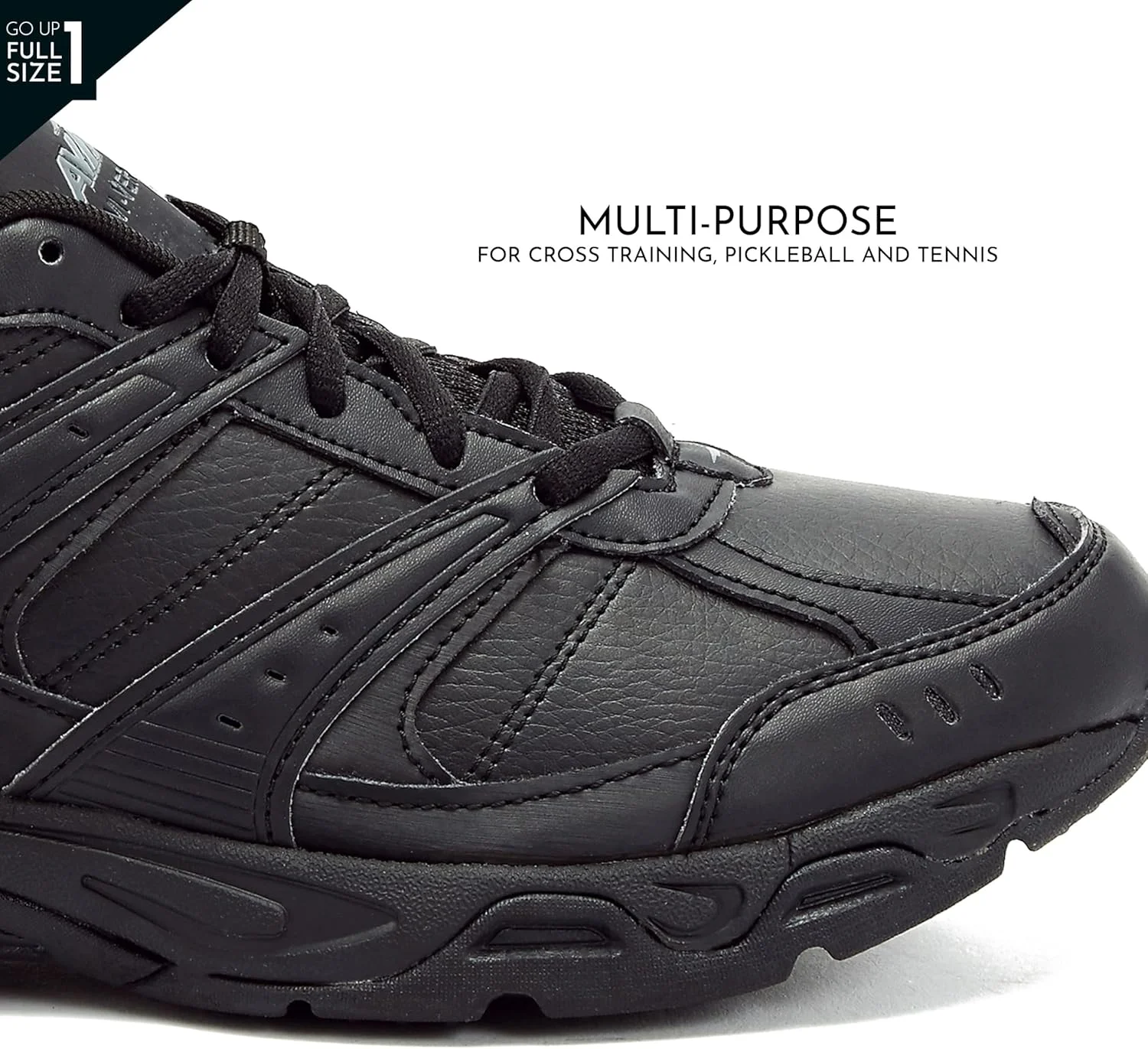 کفش ورزشی زنانه آویا Verge - کفش تنیس، زمین بازی، تمرینات متقاطع یا پیکل بال برای زنان، کفش های کتانی کلاسیک مشکی یا سفید پیاده روی با پشتیبانی از قوس پا، عرض پهن یا متوسط