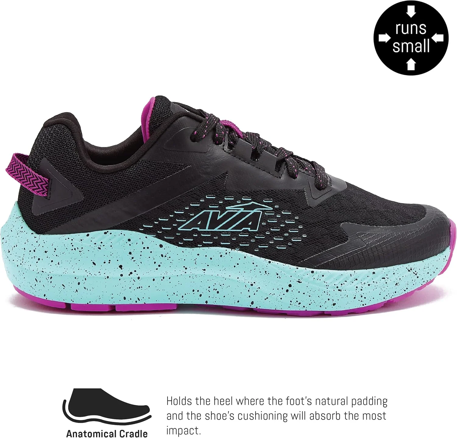 کفش های دویدن زنانه آویا استورم با توری سبک و تنفس پذیر - صورتی، مشکی، بنفش یا آبی