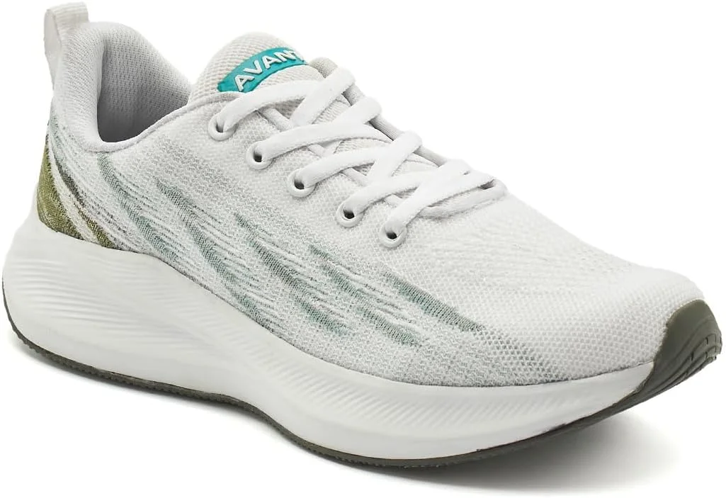کفش ورزشی زنانه آریل آوان، مناسب فضای باز، با زیره TPR با چسبندگی بالا و بند - سفید
