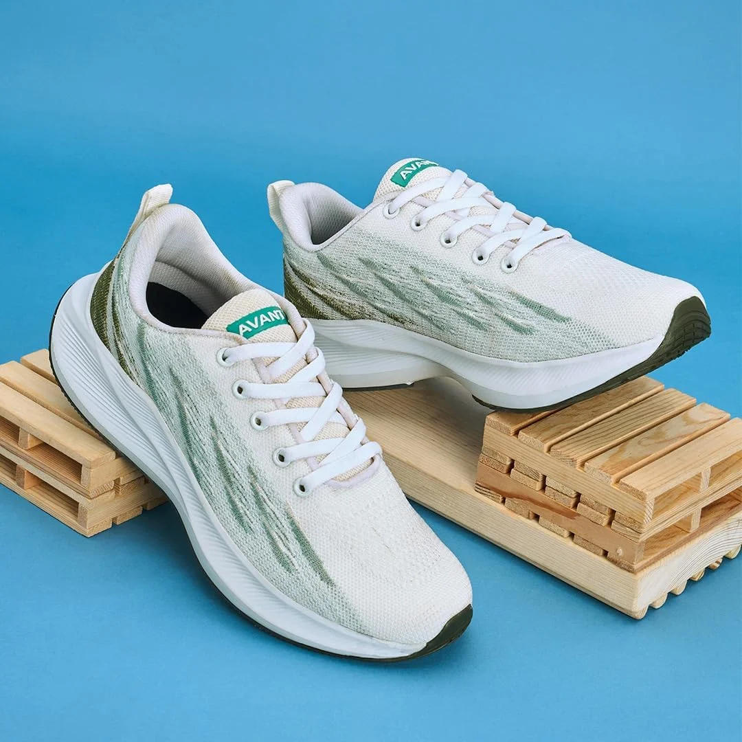 کفش ورزشی زنانه آریل آوان، مناسب فضای باز، با زیره TPR با چسبندگی بالا و بند - سفید