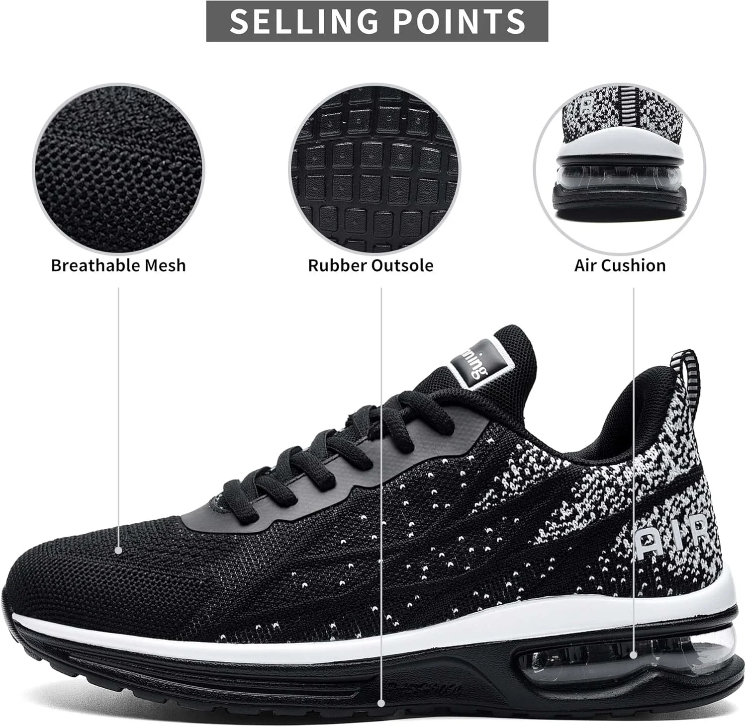 کفش ورزشی زنانه AUPERF، مناسب پیاده روی، دویدن، مد، تنیس، باشگاه، راحت و سبک