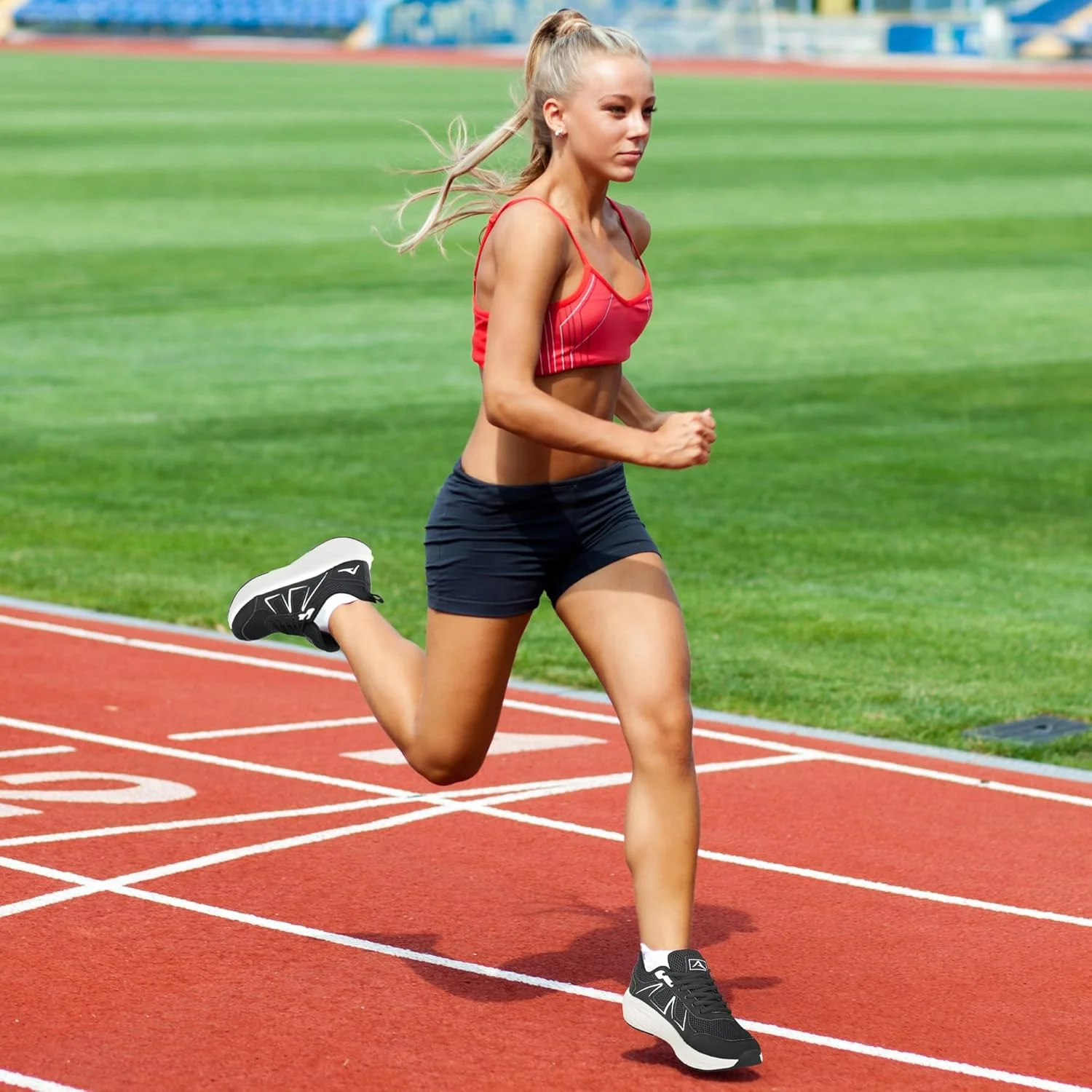 کفش ورزشی زنانه آلموسن: کفش پیاده روی توری تنفسی راحت، مناسب دویدن، تنیس، ورزش باشگاهی، مشکی، سایز 36 کفش ورزشی زنانه آلموسن: کفش پیاده روی توری تنفسی راحت، مناسب دویدن، تنیس، ورزش باشگاهی، مشکی، سایز 36