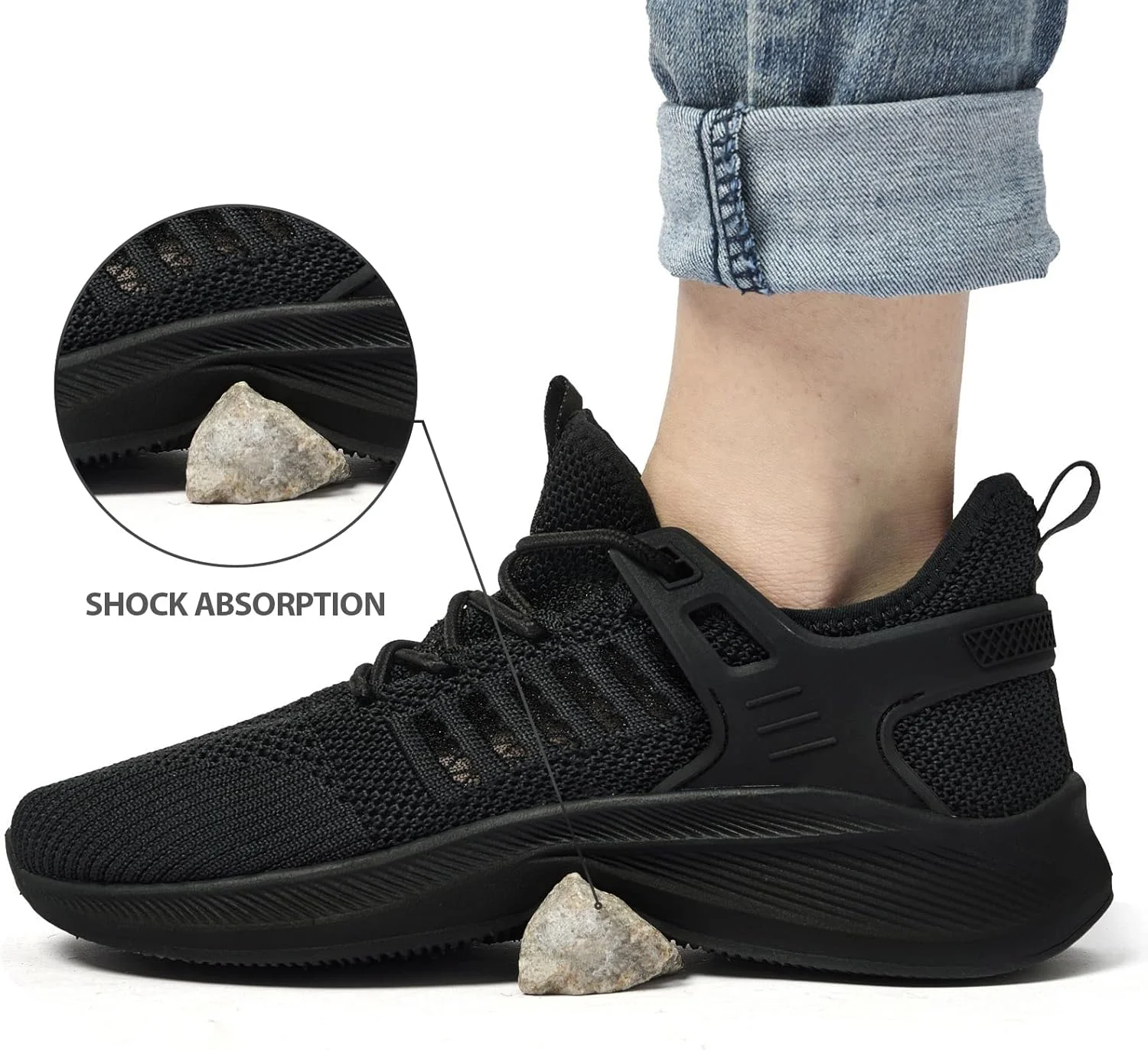 کفش ورزشی مردانه آک - کفش پیاده روی با فوم حافظه دار، کفش تنیس ورزشی، مناسب دویدن، تمرین، باشگاه، فوق العاده سبک، تنفس پذیر، مناسب دویدن آرام و ورزش، کفش ورزشی لغزنده و غیر رسمی