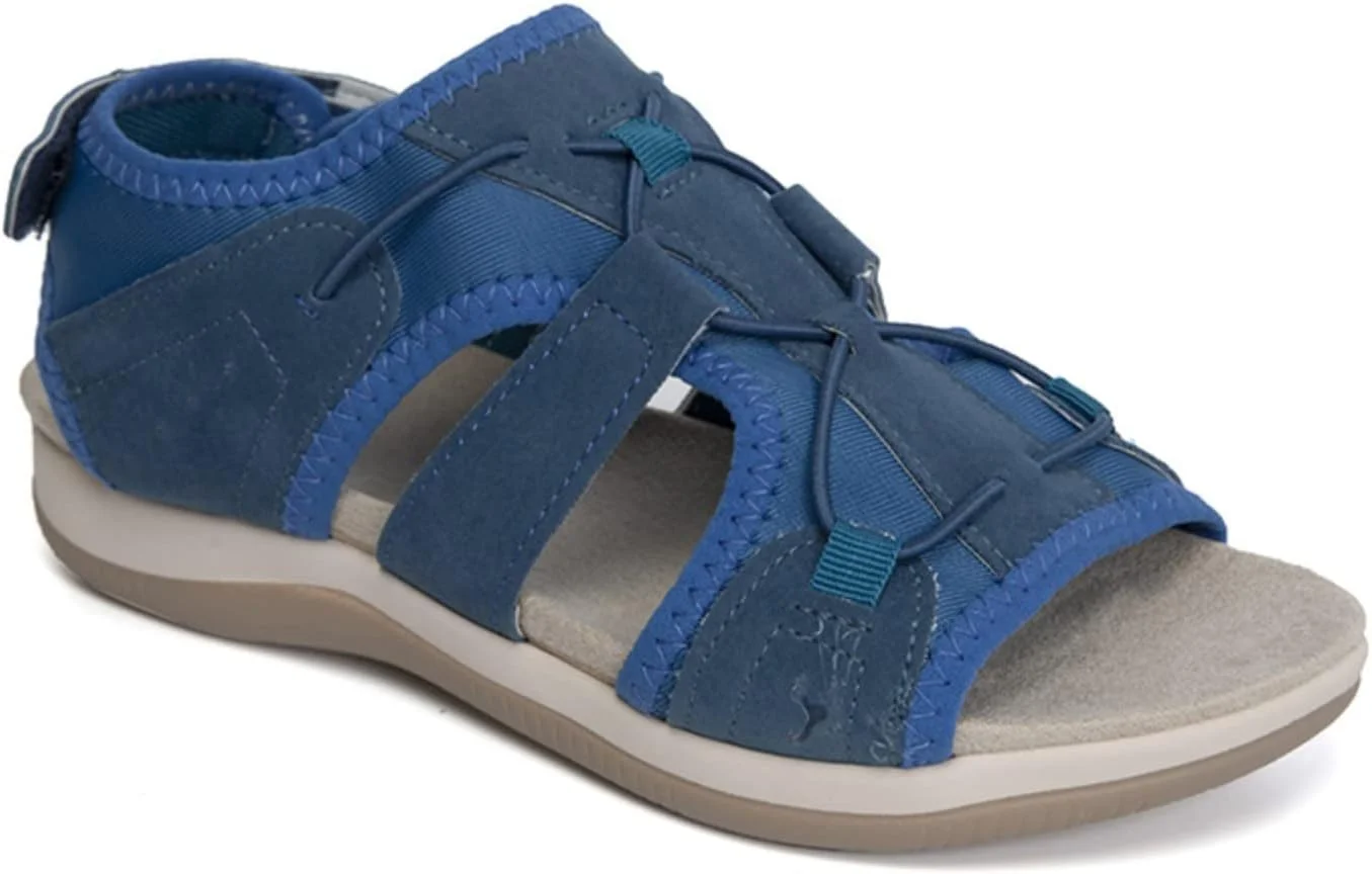 صندل های پیاده روی زنانه راحت با بست لمسی قابل تنظیم، صندل های ساحلی با پشتیبانی از قوس پا مناسب برای مسافرت در فضای باز.