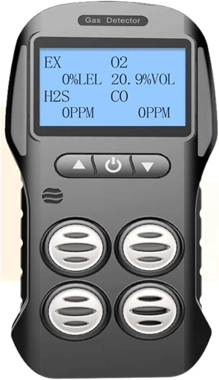 سنسور تشخیص نشت گاز چندگانه هانزالا، آشکارساز گاز چندگانه، متر گاز O2 H2S CO LEL 4 در 1، آشکارساز نشت گاز اکسیژن، سولفید هیدروژن، مونوکسید کربن، گاز قابل احتراق، دقت و حساسیت بالا (آشکارساز گاز)