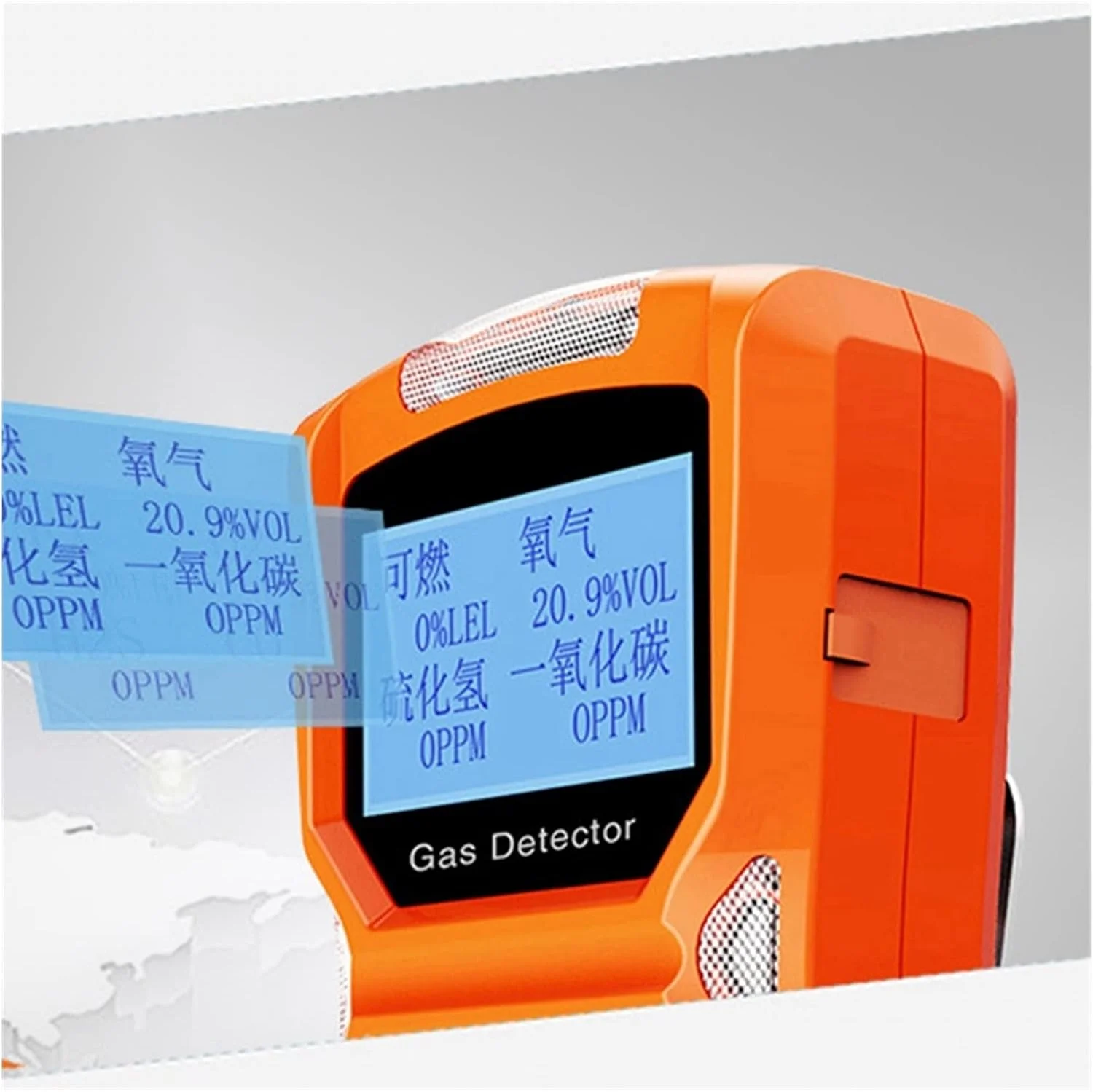 سنسور نشت یاب چندگانه گاز HANZALA، آشکارساز چندگانه گاز، گازسنج O2/H2S/CO/LEL 4 در 1 اکسیژن سولفید هیدروژن مونوکسید کربن آشکارساز نشت گاز قابل احتراق با دقت و حساسیت بالا