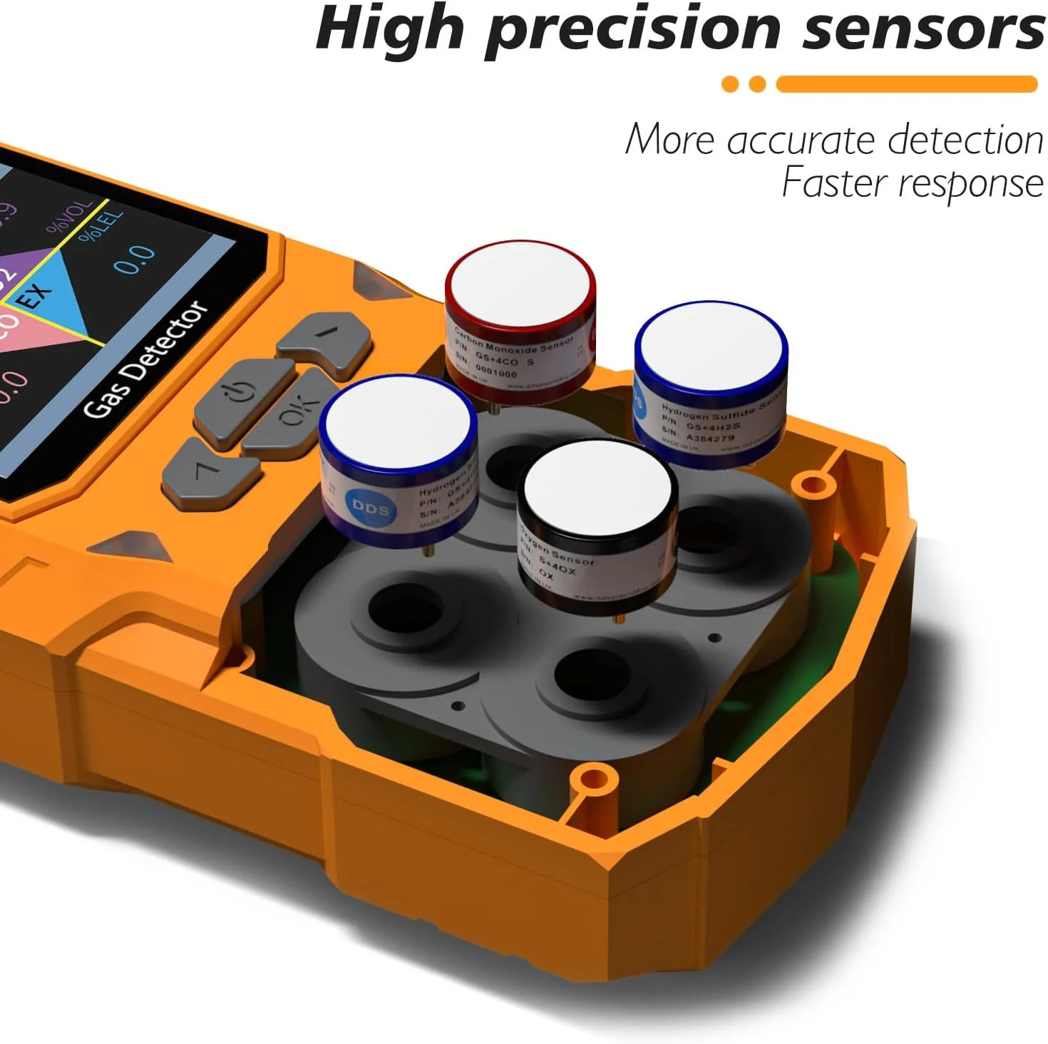دستگاه مانیتور 4 گازه، قابل تشخیص O2 CO، H2S و LEL. نمایش داده های منحنی گاز چند کاناله به صورت لحظه ای. صفحه نمایش LCD رنگی HD. دارای آلارم های لرزشی، دیداری و شنیداری.