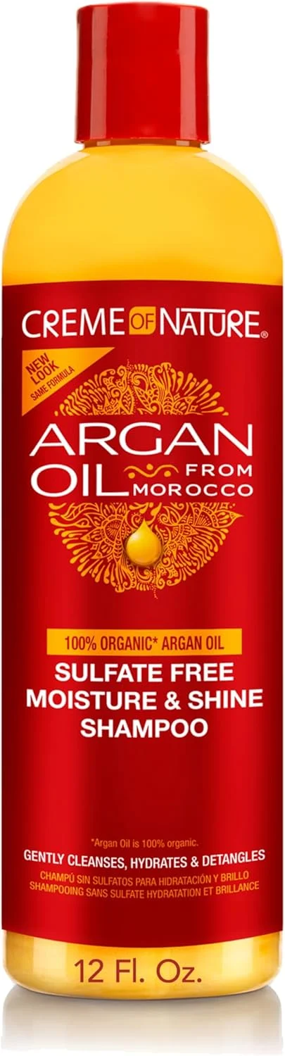 شامپو مو بدون سولفات حاوی روغن آرگان، مرطوب کننده و درخشان کننده مو کرم آو نیچر، 354 میلی لیتر، شفاف شامپو مو بدون سولفات حاوی روغن آرگان، مرطوب کننده و درخشان کننده مو کرم آو نیچر، 354 میلی لیتر، شفاف