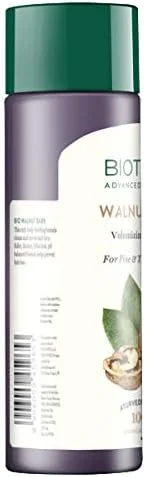 شامپو حجم دهنده پوست گردو بیوتیک برای موهای نازک و کم پشت ۱۲۰ میلی لیتر / ۴.۰۵ اونس. موها را سالم، ابریشمی، براق و سیاه طبیعی می کند. حاوی ریشه مشک، صابون و گل های مالیا سیاه شامپو حجم دهنده پوست گردو بیوتیک برای موهای نازک و کم پشت ۱۲۰ میلی لیتر / ۴.۰۵ اونس. موها را سالم، ابریشمی، براق و سیاه طبیعی می کند. حاوی ریشه مشک، صابون و گل های مالیا سیاه