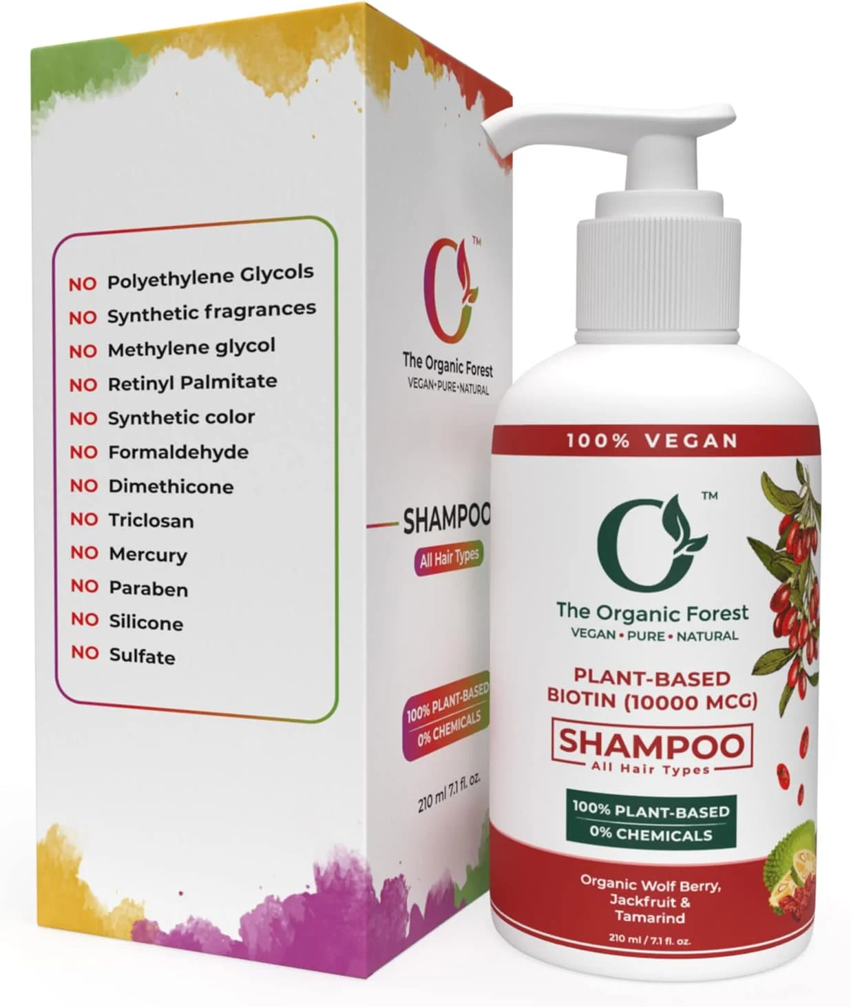 شامپو بیوتین غنی شده با ولف بری، جک فروت و تمر هندی - فرمول تقویت کننده و ضخیم کننده برای موهای نازک، بدون سولفات، شامپو آبرسان برای پوست سر خشک و چرب، بدون سدیم لوریل سولفات شامپو بیوتین غنی شده با ولف بری، جک فروت و تمر هندی - فرمول تقویت کننده و ضخیم کننده برای موهای نازک، بدون سولفات، شامپو آبرسان برای پوست سر خشک و چرب، بدون سدیم لوریل سولفات