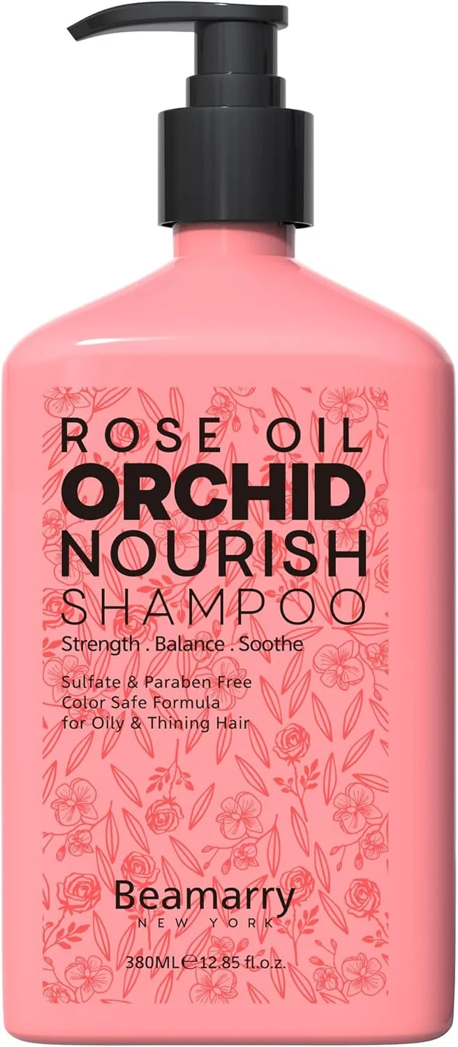 شامپو مغذی روغن گل رز و ارکیده نیویورک Beamarry حجم 380 میلی لیتر - تقویت کننده، متعادل کننده، تسکین دهنده، بدون سولفات و پارابن، فرمول ایمن برای موهای رنگ شده، مناسب موهای چرب و نازک شامپو مغذی روغن گل رز و ارکیده نیویورک Beamarry حجم 380 میلی لیتر - تقویت کننده، متعادل کننده، تسکین دهنده، بدون سولفات و پارابن، فرمول ایمن برای موهای رنگ شده، مناسب موهای چرب و نازک