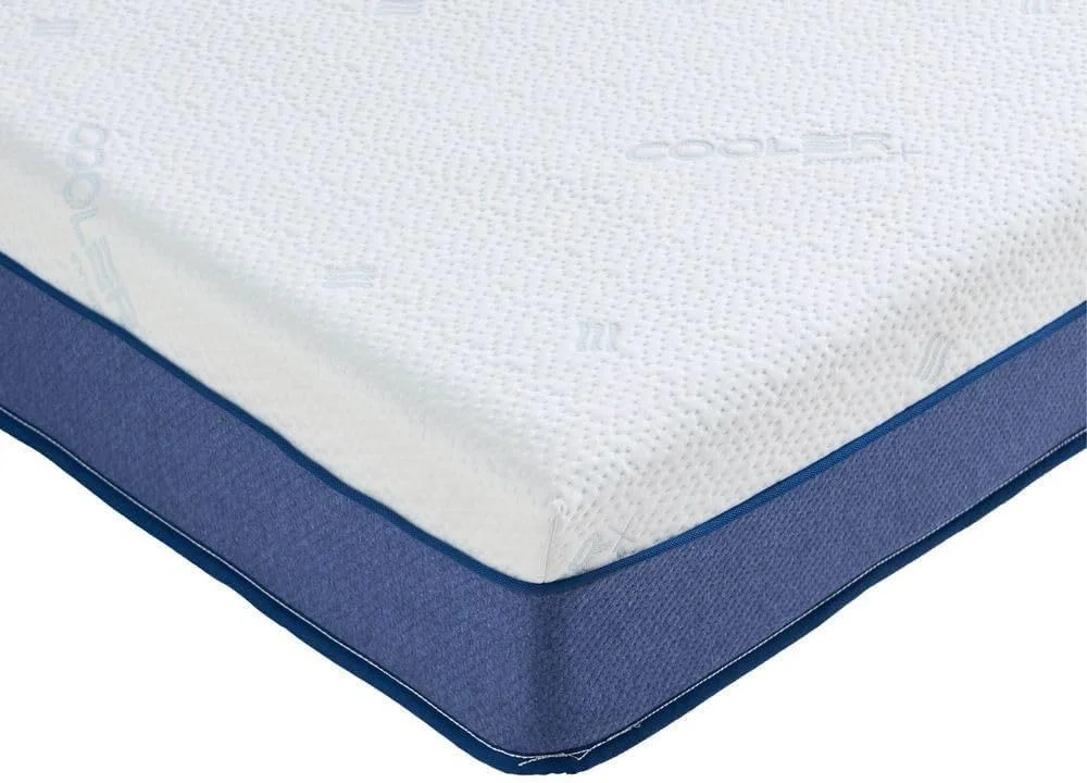 تشک طبی فنری پاکتی کینگ مموری فوم ویسکو ژل دار Home Box Icool Gel Pro - ابعاد 180X200X25 سانتی متر - سفید-آبی