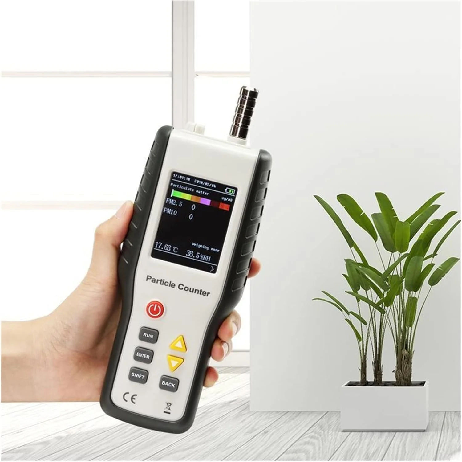 سنسور نشت گاز چندگانه قابل تنظیم، آشکارساز اندازه ذرات شش کاناله 0.3، 0.5، 1.0، PM2.5 PM10، شمارنده گرد و غبار، صفحه نمایش ذرات کیفیت هوا با دقت و حساسیت بالا