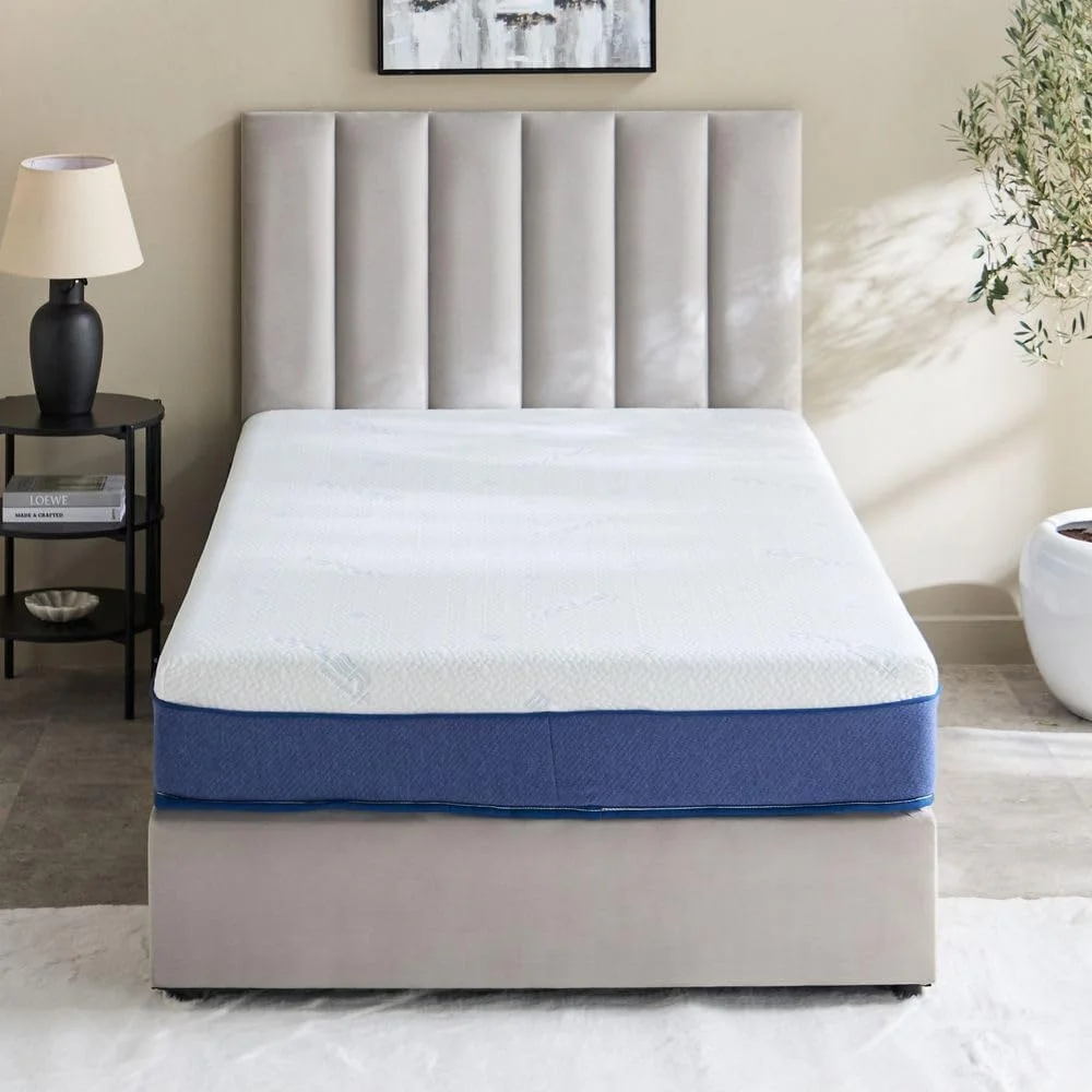 تشک فنری پاکتی مموری فوم ویسکو ژل دار آی کول پرو هوم باکس - 120X200X25 سانتی متر سفید-آبی تشک فنری پاکتی مموری فوم ویسکو ژل دار آی کول پرو هوم باکس - 120X200X25 سانتی متر سفید-آبی