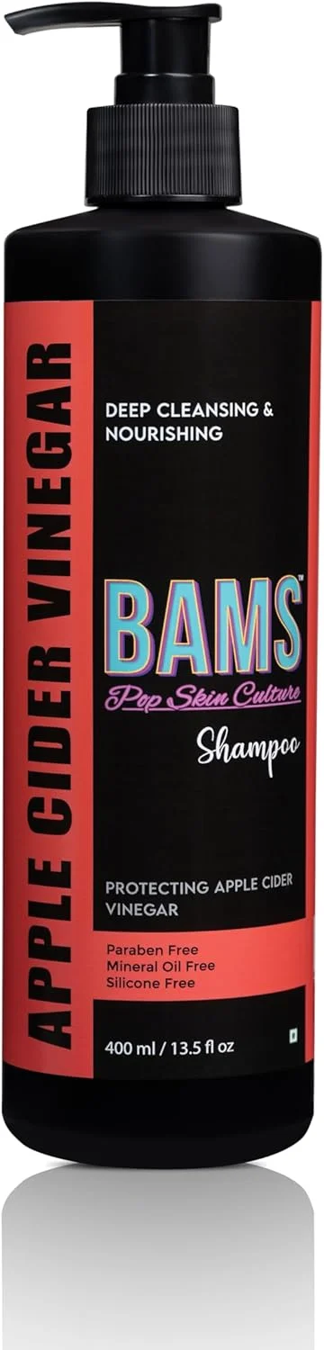 BAMS | شامپو سرکه سیب | پاک کننده و متعادل کننده برای پوست سر سالم و موهای درخشان | برای آقایان و بانوان | 400 میلی لیتر BAMS | شامپو سرکه سیب | پاک کننده و متعادل کننده برای پوست سر سالم و موهای درخشان | برای آقایان و بانوان | 400 میلی لیتر