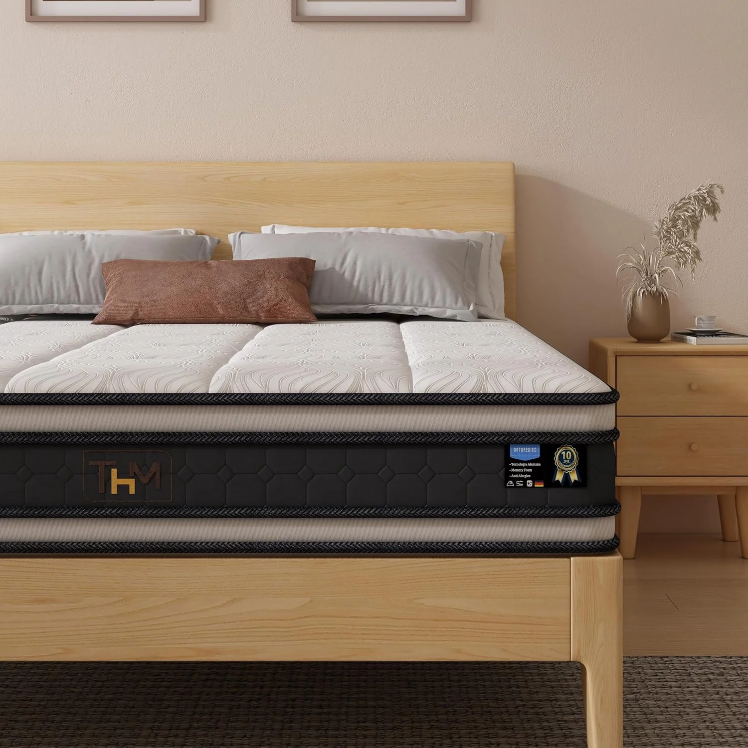 تشک فنری پاکتی هیبریدی دو طرفه 30 سانتی متری Home Mart سایز کویین با پشتیبانی ارتوپدی از کمر، خنک کننده ژلی و کاهش فشار - جداسازی حرکت برای خواب عمیق، روکش ضد حساسیت (200x150 سانتی متر) تشک فنری پاکتی هیبریدی دو طرفه 30 سانتی متری Home Mart سایز کویین با پشتیبانی ارتوپدی از کمر، خنک کننده ژلی و کاهش فشار - جداسازی حرکت برای خواب عمیق، روکش ضد حساسیت (200x150 سانتی متر)