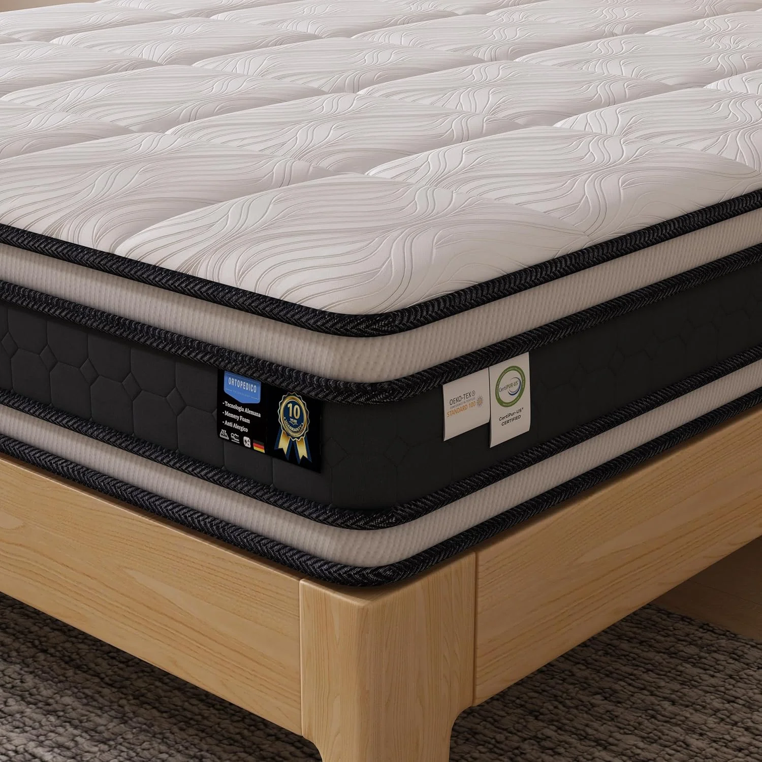 تشک فنری پاکتی هیبریدی دو طرفه 30 سانتی متری Home Mart سایز کویین با پشتیبانی ارتوپدی از کمر، خنک کننده ژلی و کاهش فشار - جداسازی حرکت برای خواب عمیق، روکش ضد حساسیت (200x150 سانتی متر) تشک فنری پاکتی هیبریدی دو طرفه 30 سانتی متری Home Mart سایز کویین با پشتیبانی ارتوپدی از کمر، خنک کننده ژلی و کاهش فشار - جداسازی حرکت برای خواب عمیق، روکش ضد حساسیت (200x150 سانتی متر)