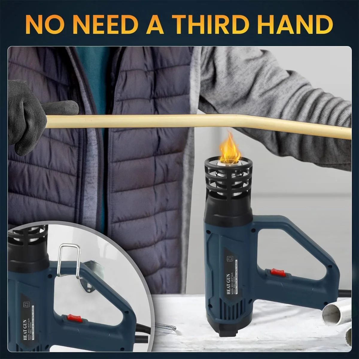 تفنگ حرارتی برقی 2500 وات Serplex با نمایشگر LCD، تفنگ حرارتی برقی با دمای متغیر 50-550، تفنگ بادی گرم با گرمایش سریع، محافظت از اضافه بار برای بسته بندی کوچک، نرم کردن رنگ، خم کردن لوله های پلاستیکی و موارد دیگر تفنگ حرارتی برقی 2500 وات Serplex با نمایشگر LCD، تفنگ حرارتی برقی با دمای متغیر 50-550، تفنگ بادی گرم با گرمایش سریع، محافظت از اضافه بار برای بسته بندی کوچک، نرم کردن رنگ، خم کردن لوله های پلاستیکی و موارد دیگر