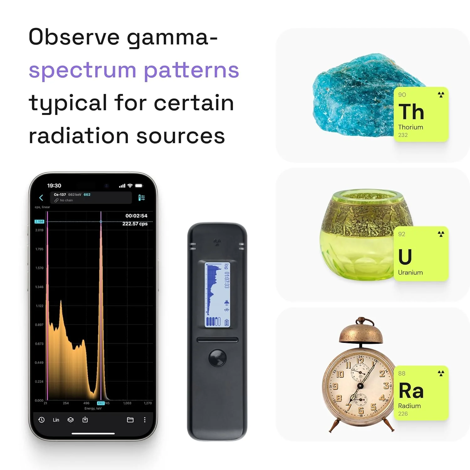 آشکارساز تابش هسته ای و شناساگر ایزوتوپ Radiacode - 102 - نسل جدید شمارنده گایگر