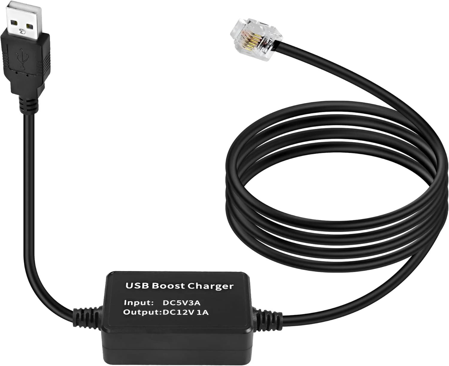 کابل برق رادار دتکتور MEIRIYFA، کابل تبدیل USB 5V به 12V RJ11 برای رادار دتکتورها با کانکتور تلفن RJ-11 (1.5 متر)