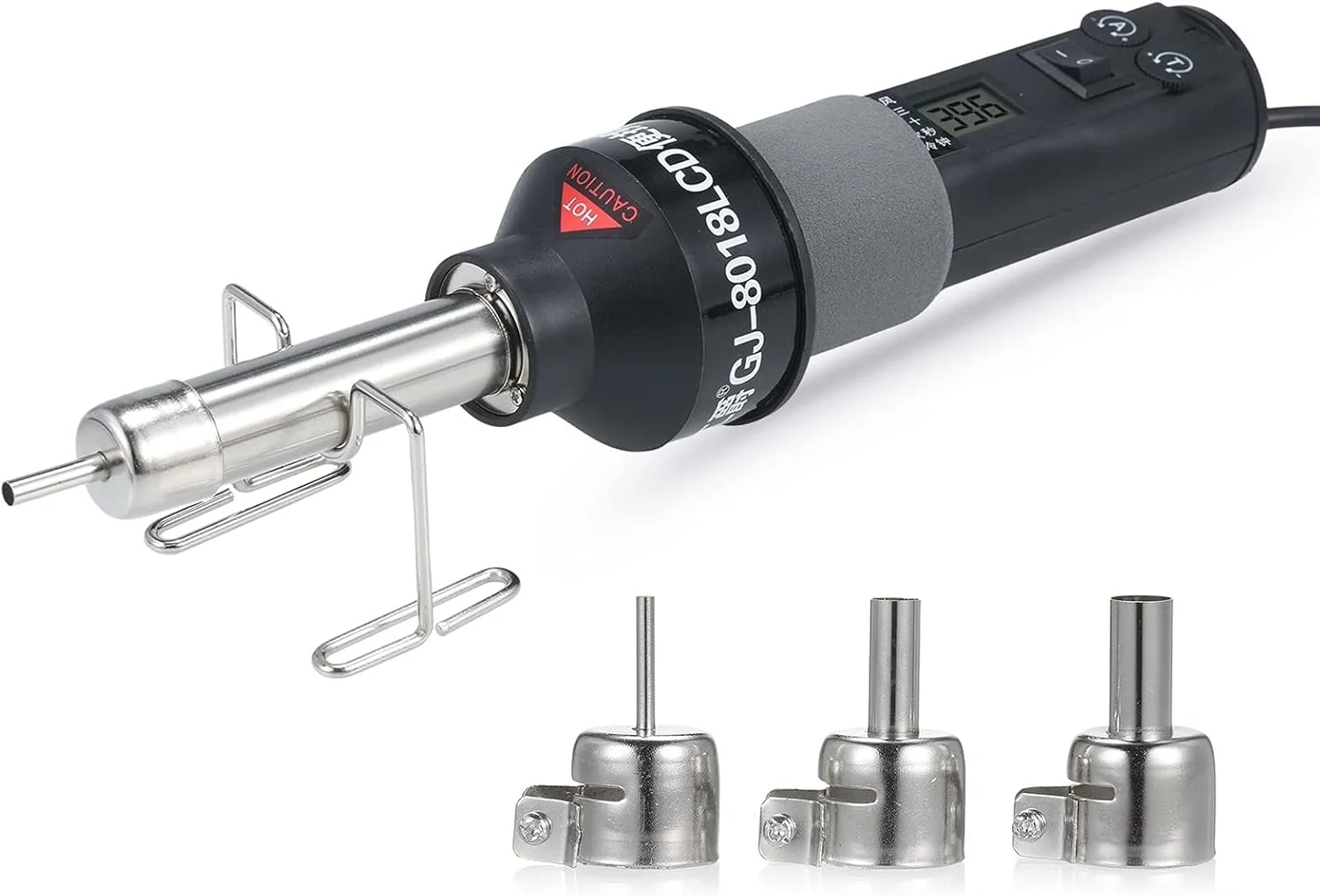 تفنگ حرارتی لحیم کاری قابل حمل GoolRC 450W با کنترل دما 450 درجه سانتیگراد، ایستگاه بازسازی هوای گرم، ابزار لحیم کاری SMD با نازل، صفحه نمایش دیجیتال LCD، کنترل جریان هوا برای سیم کشی الکترونیکی