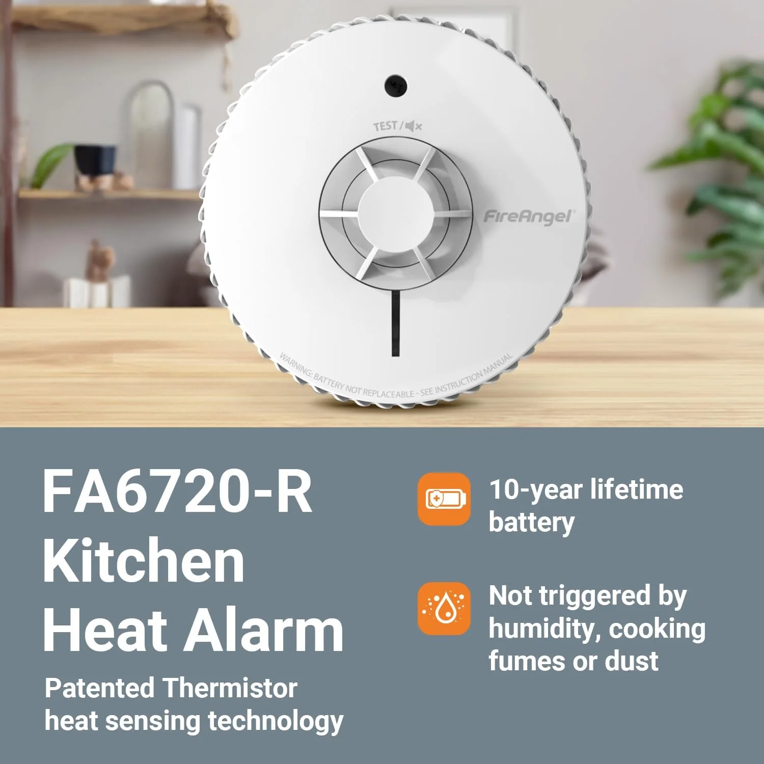 آلارم حرارتی FireAngel با باتری 10 ساله مهر و موم شده، FA6720-R (جایگزین HT-630، نسل جدید) آلارم حرارتی FireAngel با باتری 10 ساله مهر و موم شده، FA6720-R (جایگزین HT-630، نسل جدید)