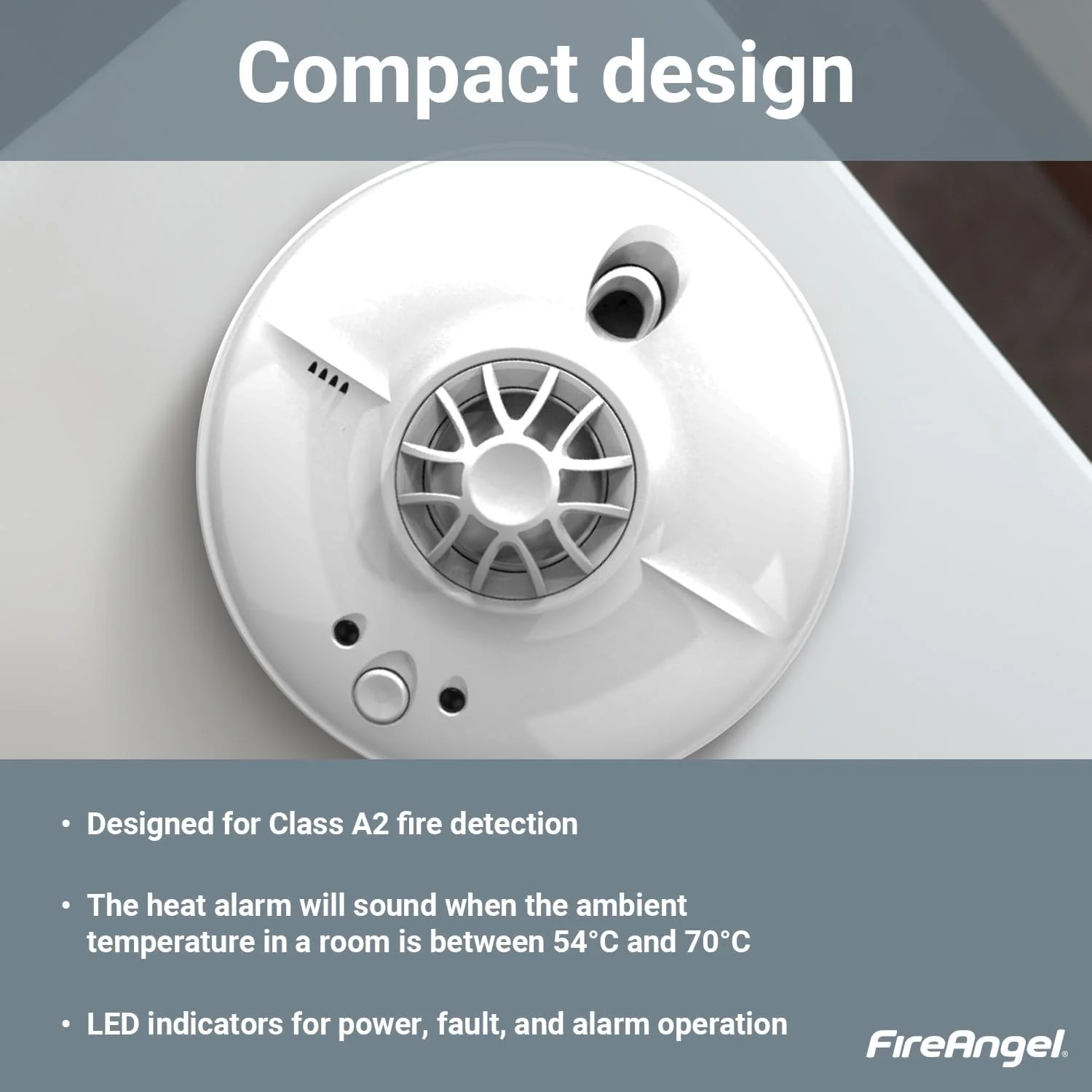 آلارم حرارتی آشپزخانه FireAngel HW1-R با برق شهری و باتری پشتیبان 9 ولت، آلارم های حرارتی سیمی برای خانه، اتاق زیر شیروانی، گاراژ، سفید، تک عددی آلارم حرارتی آشپزخانه FireAngel HW1-R با برق شهری و باتری پشتیبان 9 ولت، آلارم های حرارتی سیمی برای خانه، اتاق زیر شیروانی، گاراژ، سفید، تک عددی