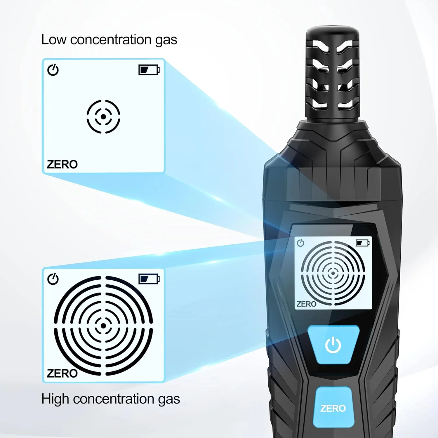 دستگاه تشخیص نشت گاز Excefore - ردیاب قابل حمل گاز طبیعی با آلارم صوتی و تصویری، تشخیص LPG، LNG، متان، بوتان و موارد دیگر دستگاه تشخیص نشت گاز Excefore - ردیاب قابل حمل گاز طبیعی با آلارم صوتی و تصویری، تشخیص LPG، LNG، متان، بوتان و موارد دیگر
